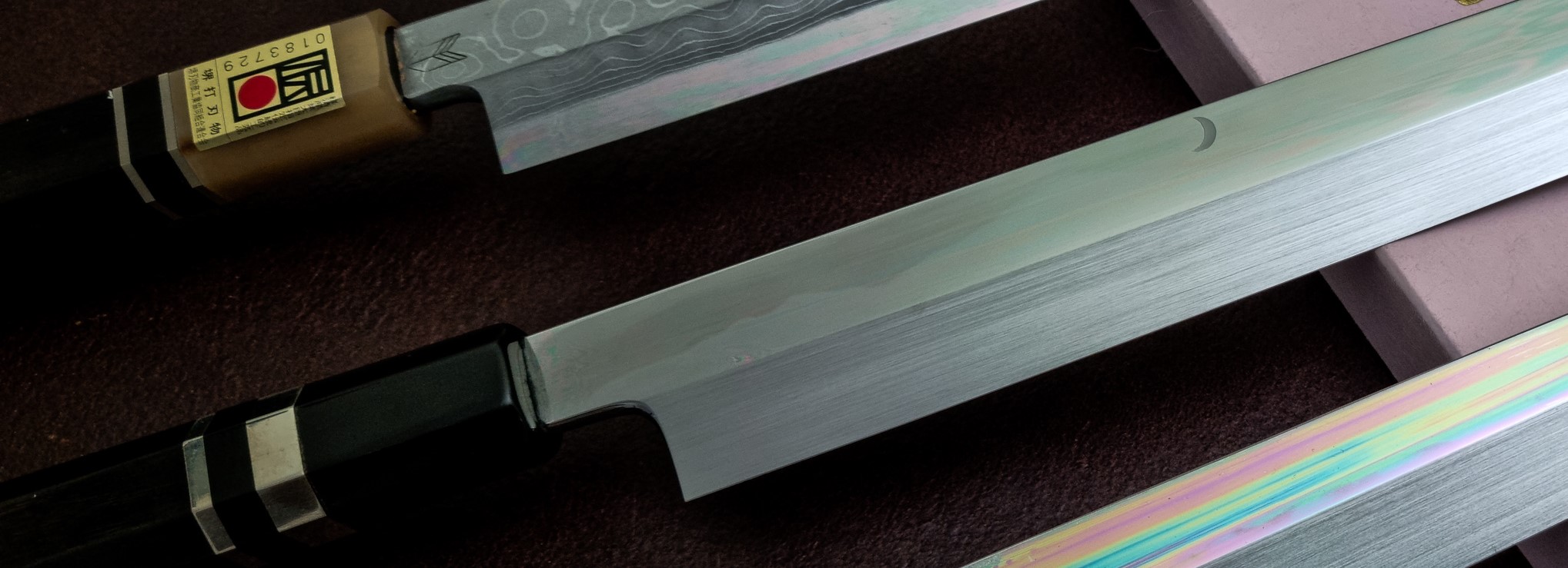 couteau japonais yanagiba à lame honyaki