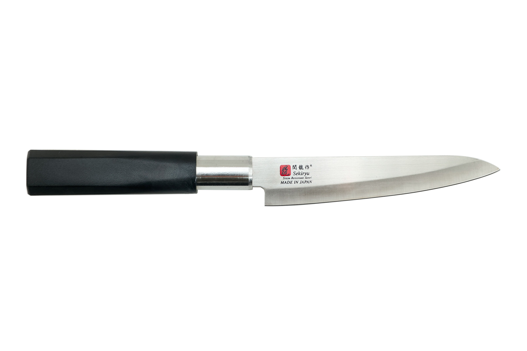 Couteau japonais Jaku Black - office long 12 cm