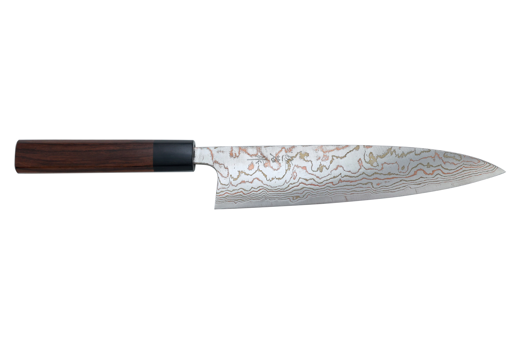 Couteau japonais artisanal Kasumi Rainbow - chef 21 cm