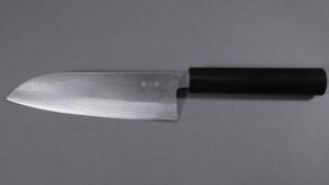 Couteau japonais Kane Tsune Aogami n°2 damas - Couteau santoku 16,5 cm