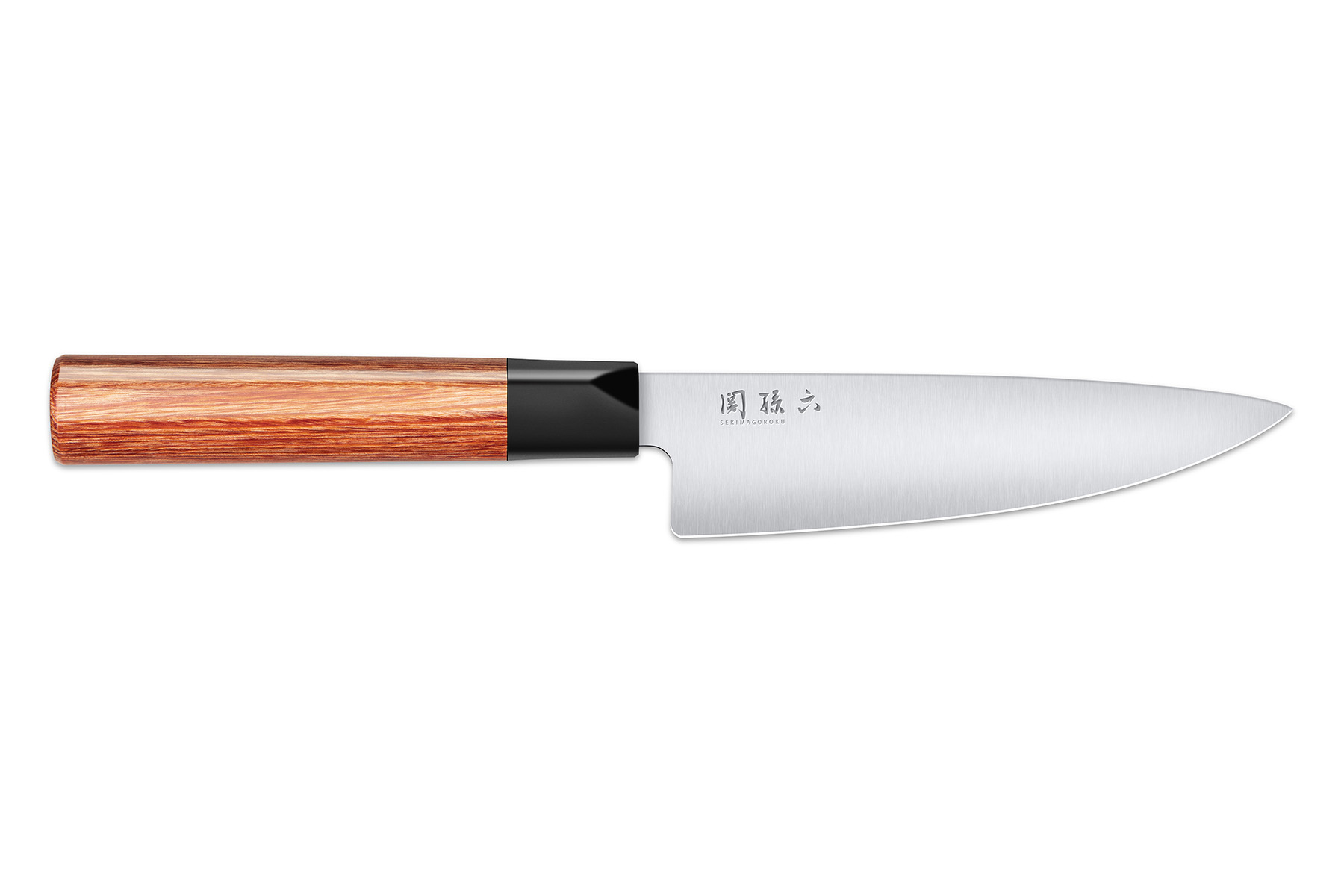 Couteau japonais Kai Seki Magoroku pakkawood (Redwood) - chef 15 cm