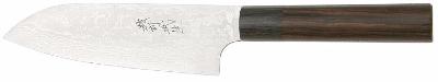 Couteau japonais artisanal Kamo Hocho Santoku 15,5 cm