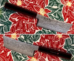 COUTEAU JAPONAIS ARTISANAL SMALL NAKIRI RYUSEN GAMME FUKAKURYU URUSHI