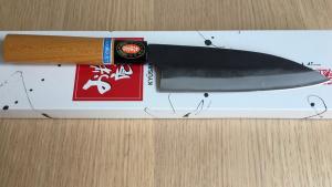 Couteau japonais artisanal Kyusakichi santoku 15,5 cm - zelkova