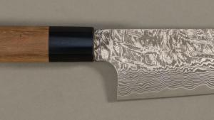 COUTEAU JAPONAIS ARTISANAL SHIRO KAMO SG2 DAMAS - SANTOKU 16,5 CM
