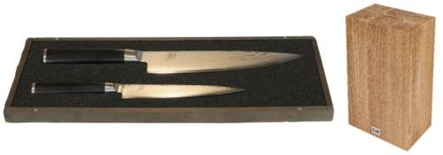 Coffret de 2 couteaux japonais Kai Shun Classic Damas (petty-chef) + Bloc de rangement Kai offert