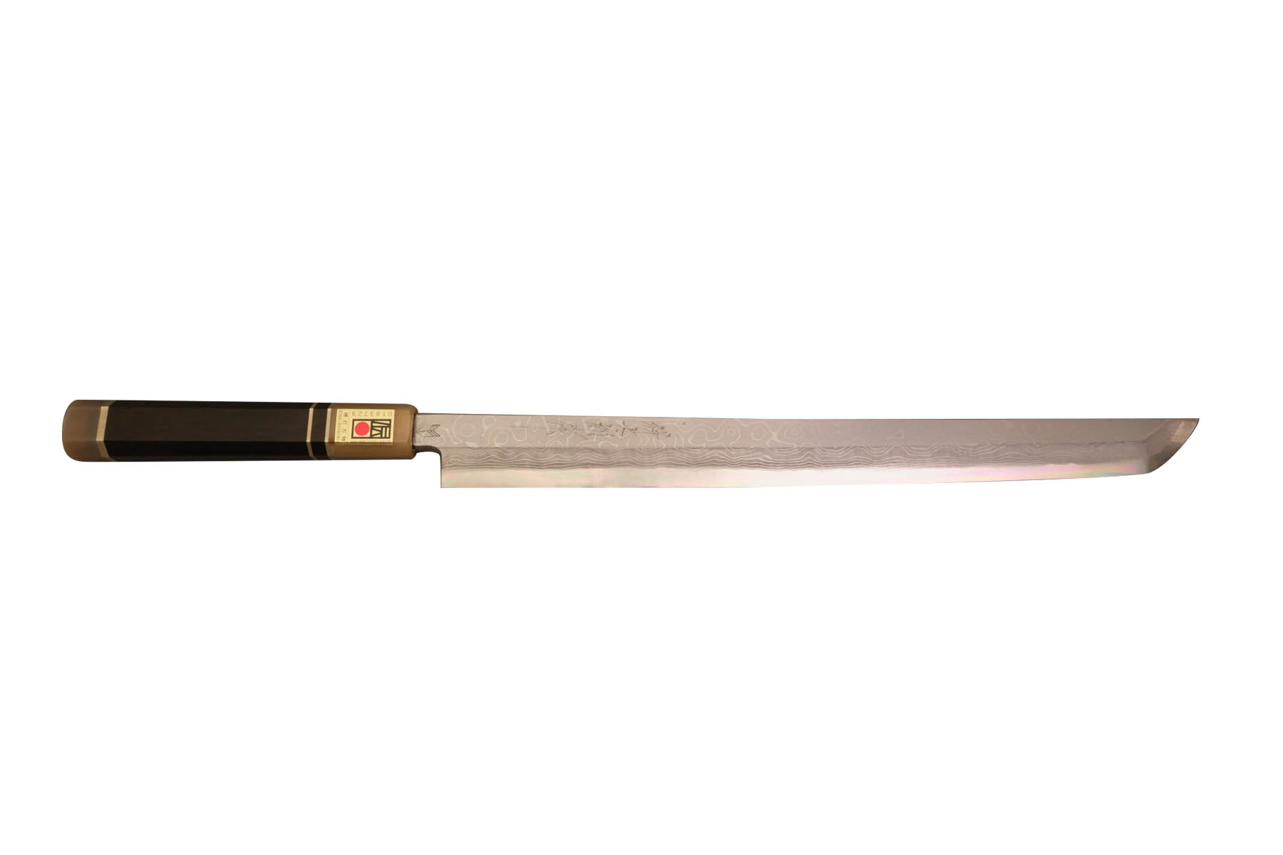 Couteau japonais artisanal de Master Tatsuo Ikeda - Couteau Tako-yanagiba 33 cm