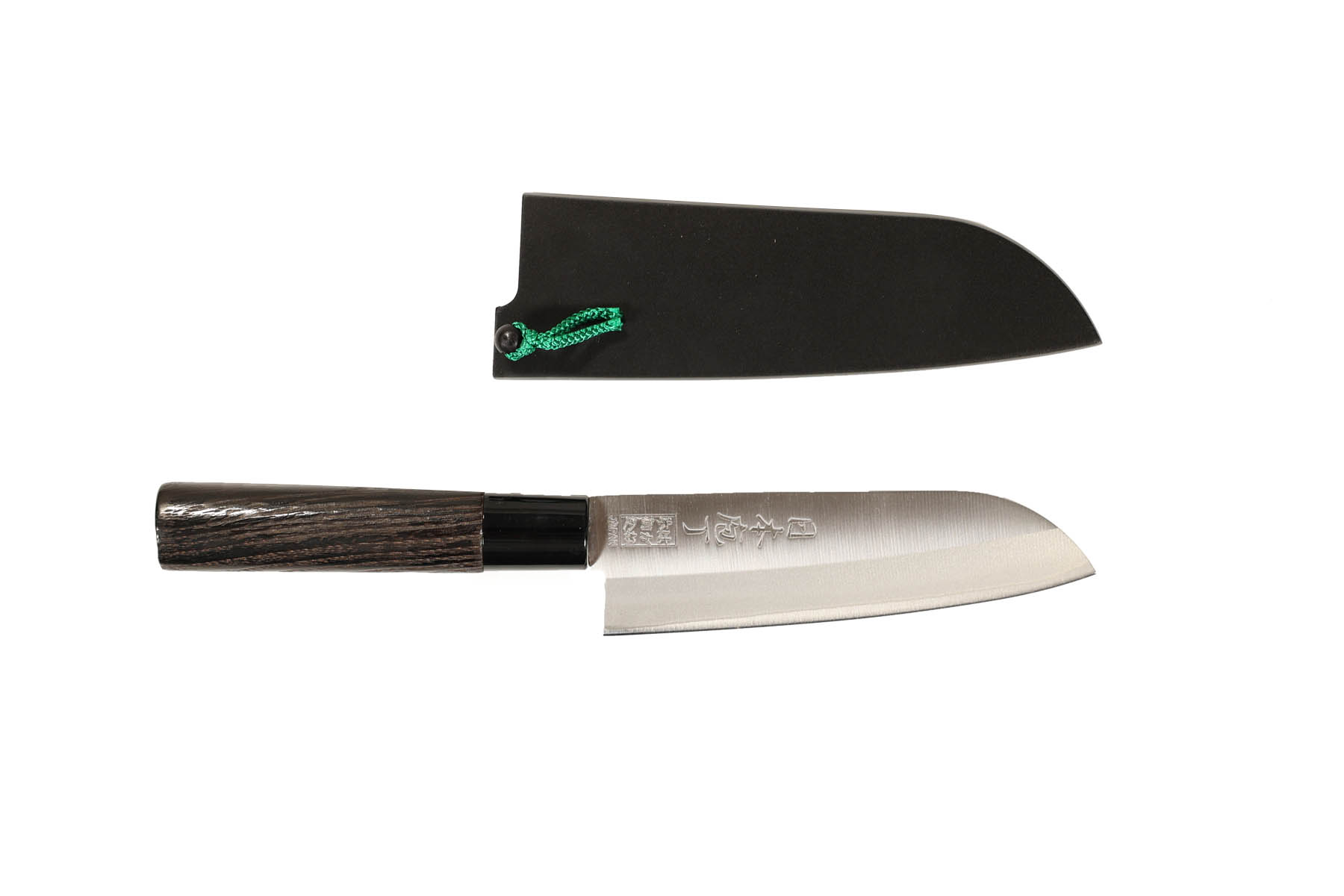 Couteau japonais Saku Hocho - Couteau santoku 13,5 cm + Saya noir