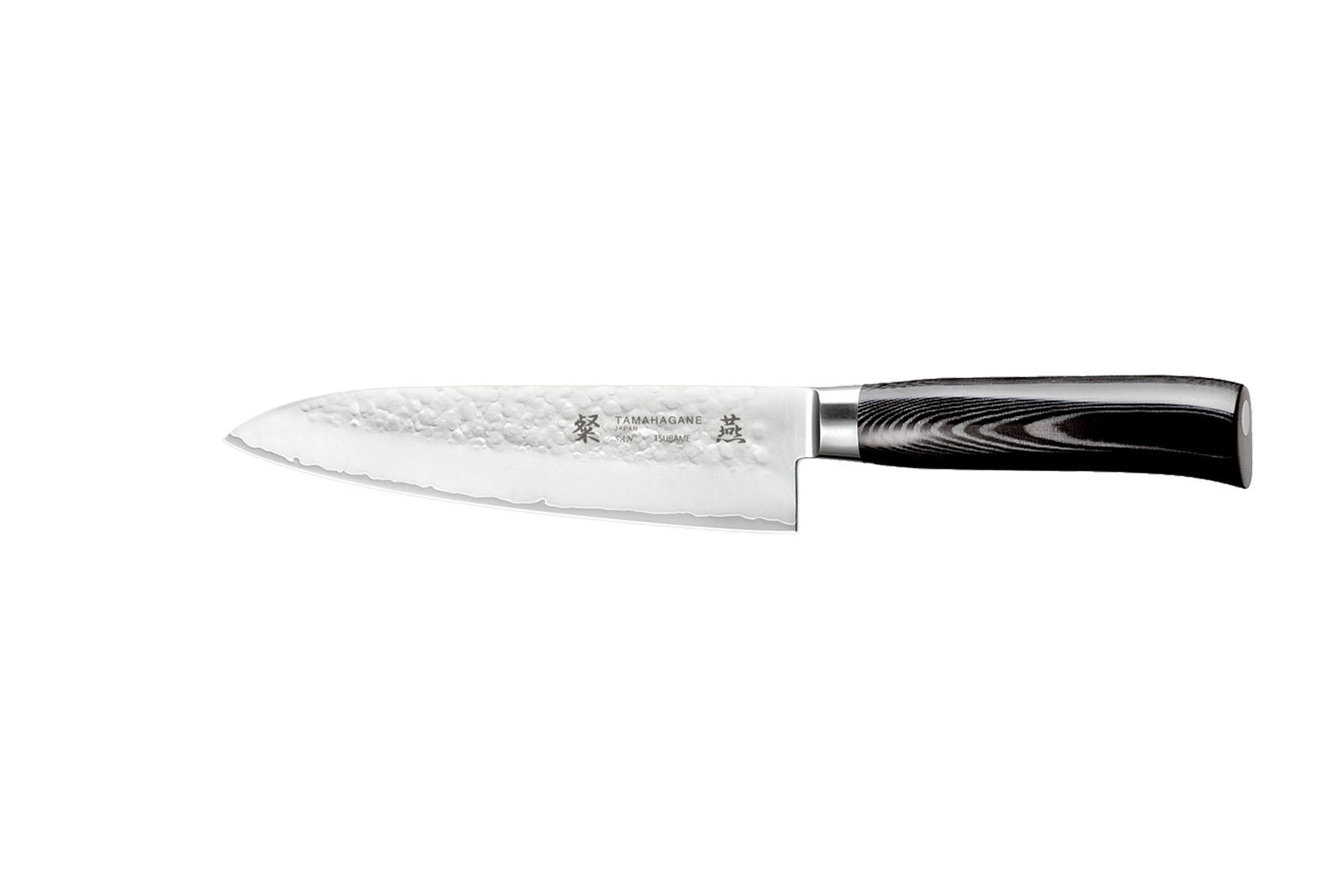 Couteau japonais Tamahagane Tsubame Hammered - Couteau de chef 18 cm