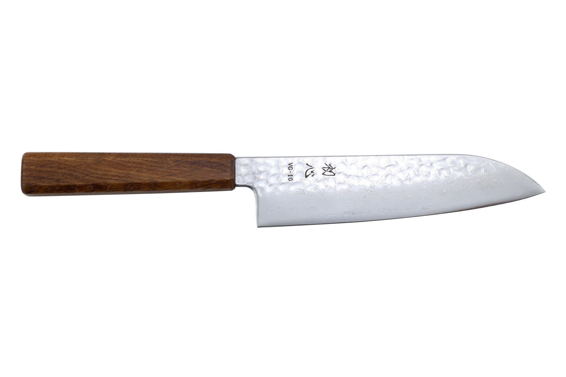 Couteau japonais de Hatsukokoro VG10 damas - Couteau santoku 18 cm - chêne