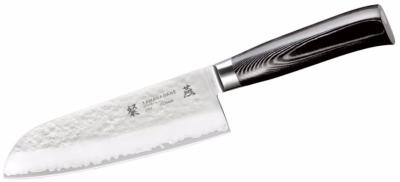 Couteau de cuisine Japonais Tamahagane Hammered 17.5 cm santoku