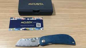 Couteau pliant Mcusta - VG10 Damas - bleu - série limitée