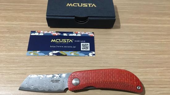 Couteau pliant Mcusta - VG10 Damas - rouge - série limitée
