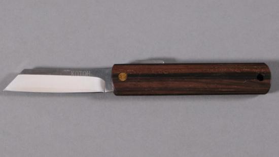 Couteau pliant japonais Higonokami de Junpei Makkari ébène de Macassar - 6 cm