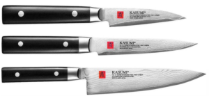 SET 3 COUTEAUX JAPONAIS KASUMI STANDARD "FORME EUROPÉENNE"