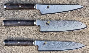 Set de 3 couteaux japonais Miyabi 5000MCD67 utilitaire + Chef + Santoku