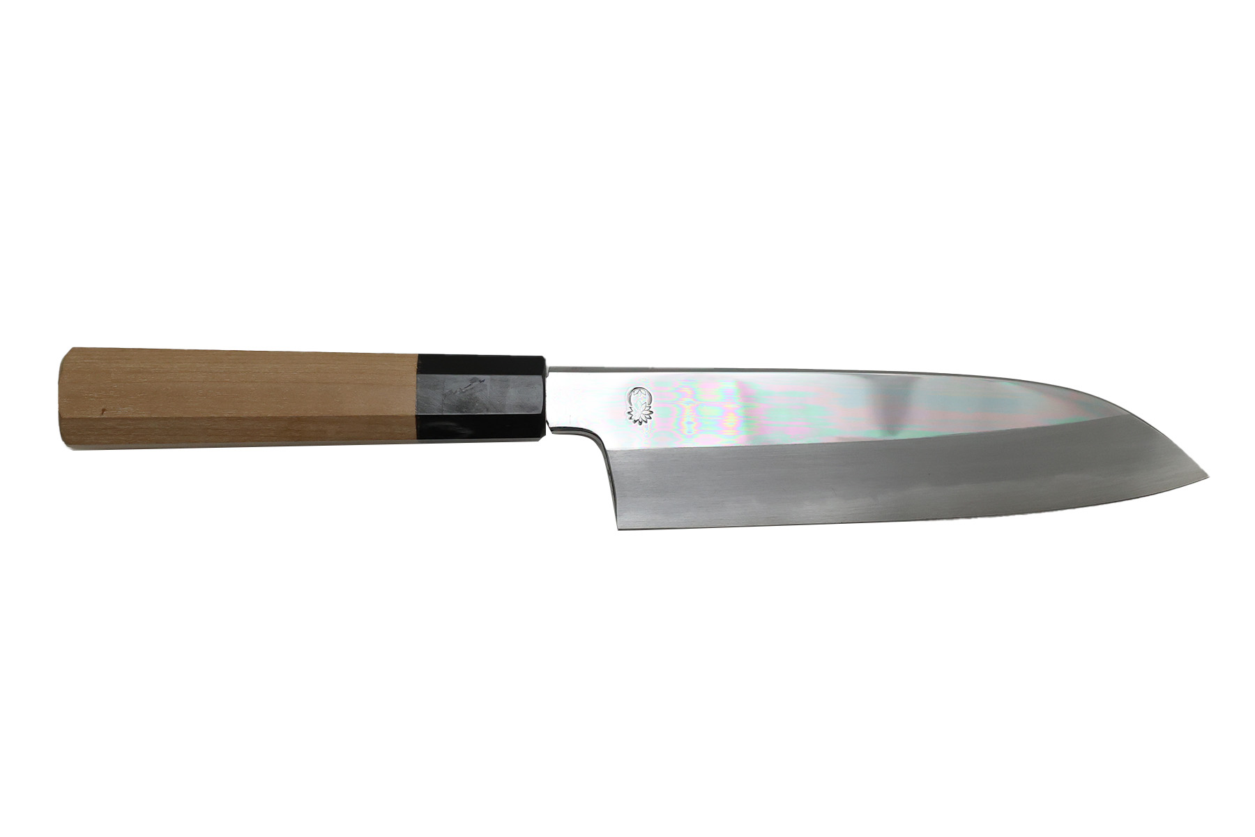 Couteau japonais artisanal Sakai Kikumori - Couteau santoku 18 cm acier White Paper Steel n°2