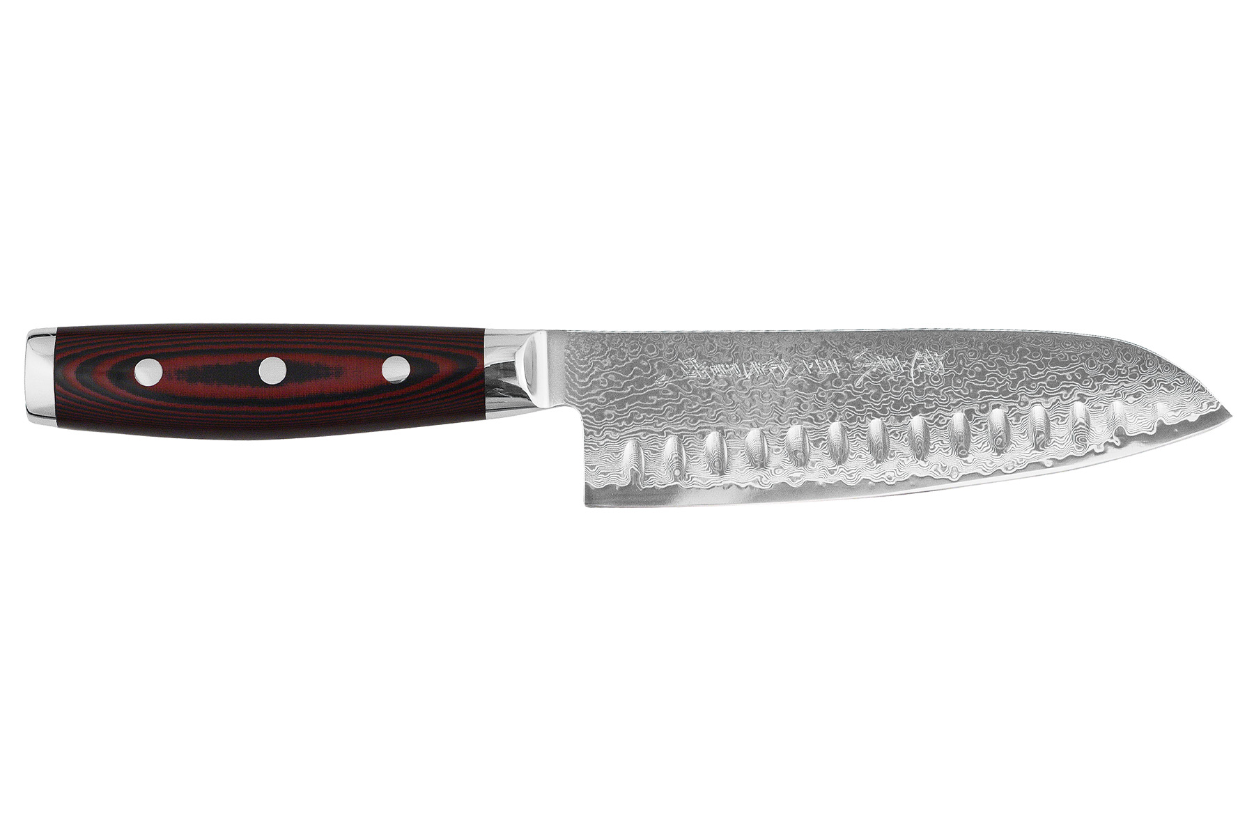 Couteau japonais Yaxell "Super Gou" - Couteau santoku lame alvéolée 16,5 cm