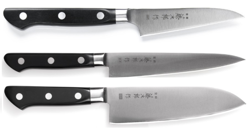 Set de 3 couteaux japonais DP Série Tojiro forme japonaise