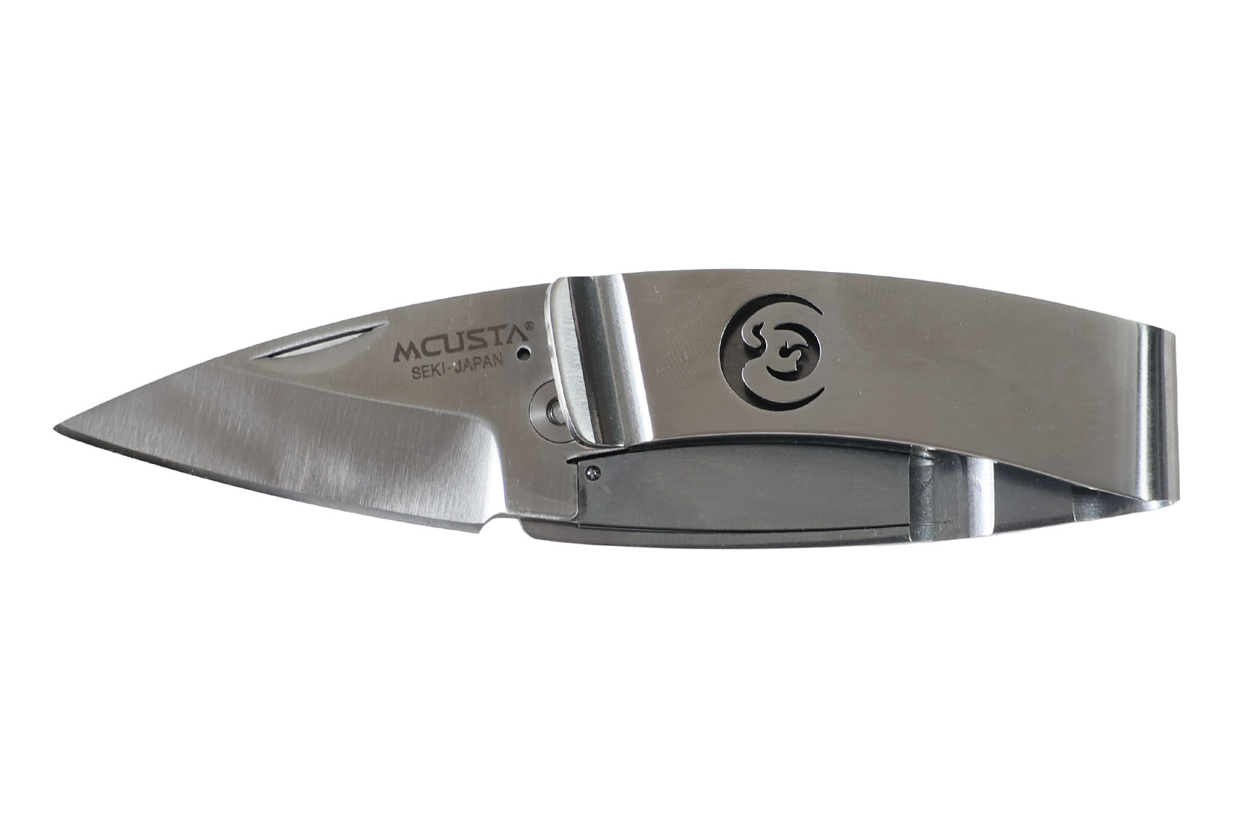 Couteau japonais Mcusta Kamon motif crâne - manche 7,5 cm