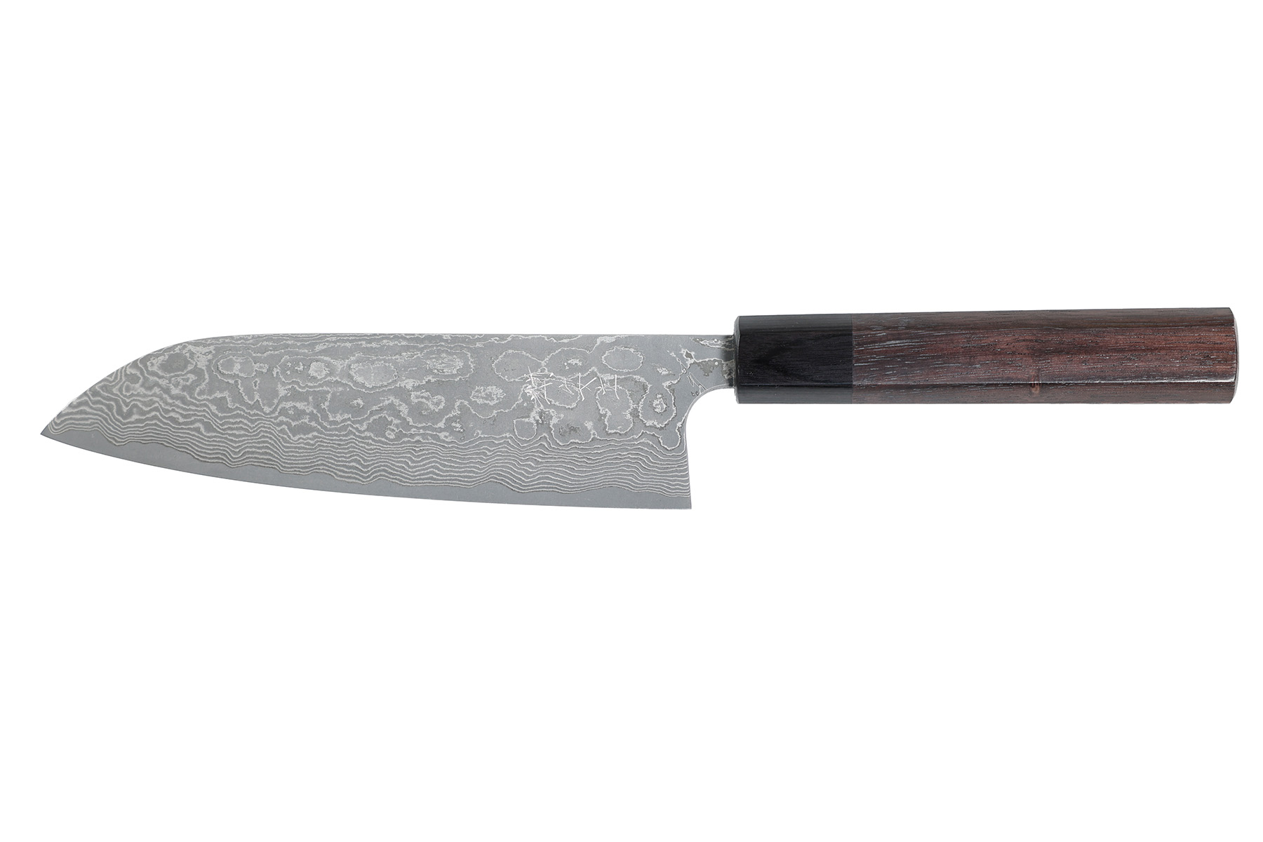Couteau japonais Anryu Katsushige VG10 Damas - Couteau Santoku 18 cm