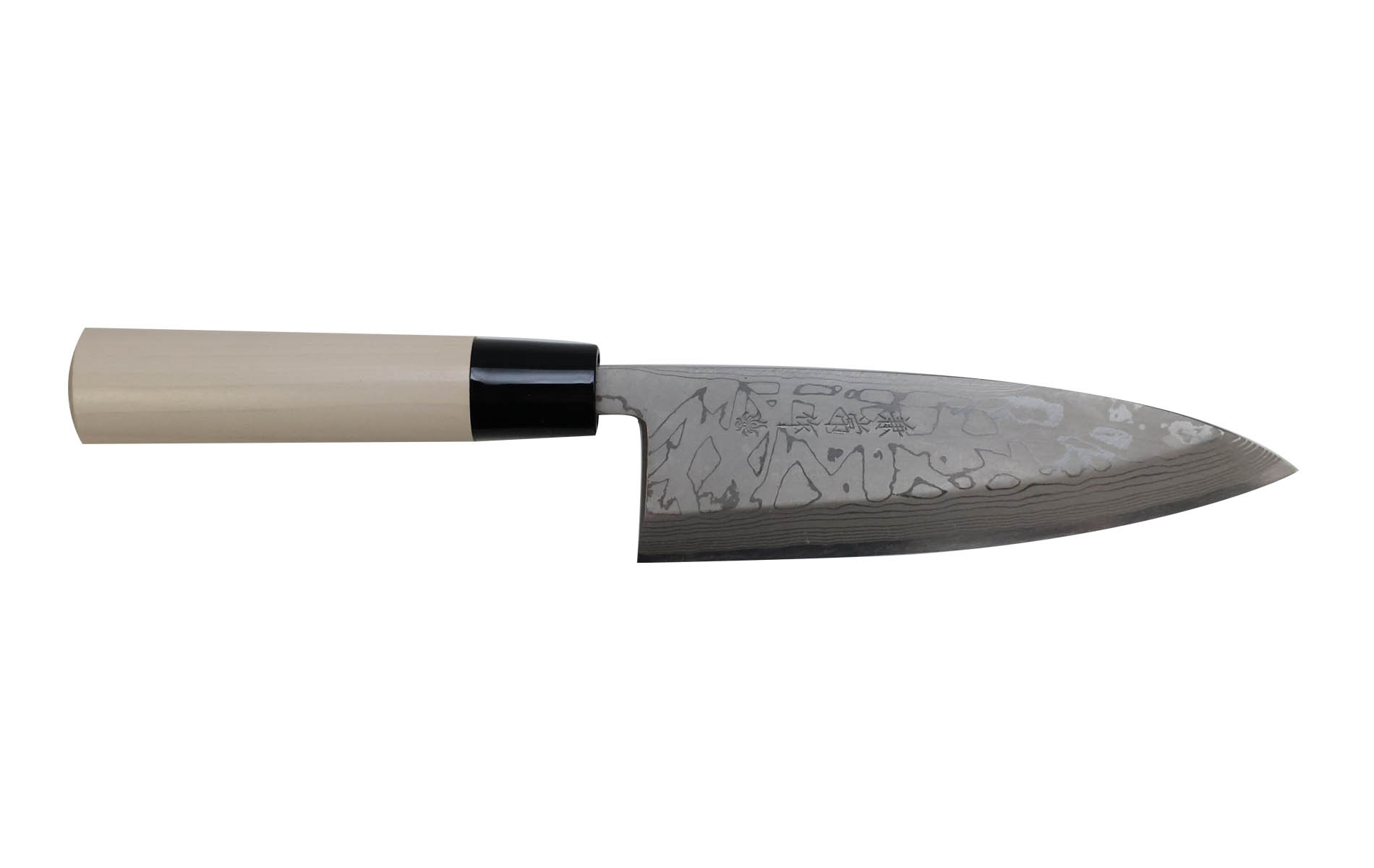 Couteau japonais Kane Tsune damas - Couteau deba 16,5 cm