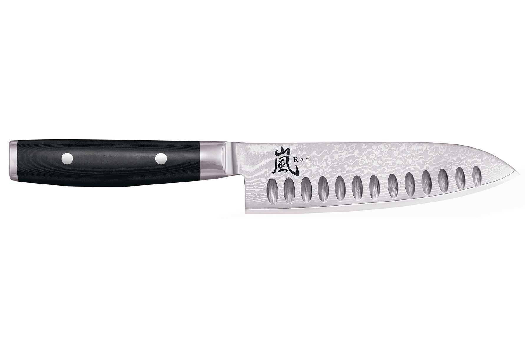 Couteau japonais Yaxell "Ran" - Couteau santoku lame alvéolée 16,5 cm