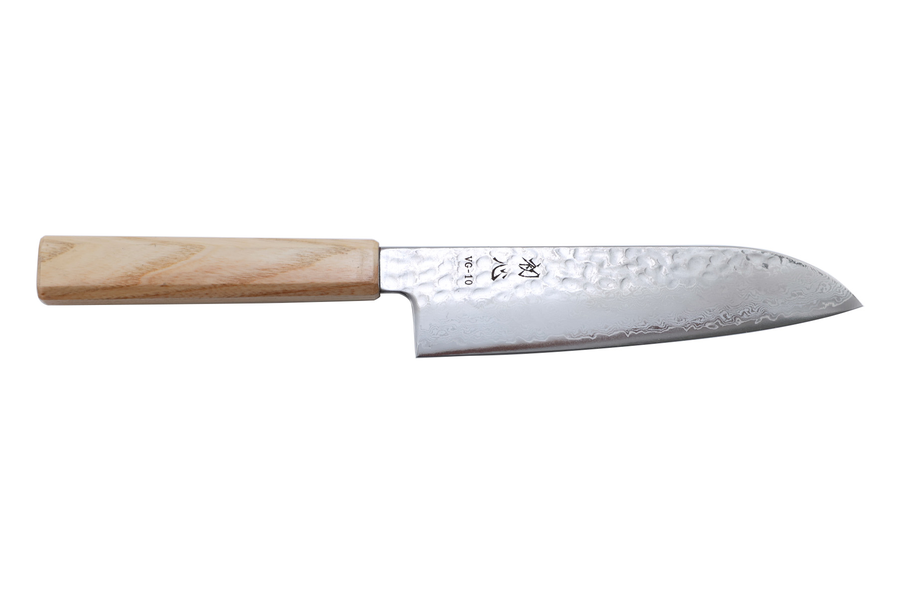 Couteau japonais de Hatsukokoro VG10 damas - Couteau santoku 18 cm - frêne