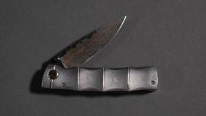 Couteau japonais pliant Mcusta modèle "Take" Mokumé collaboration Maxknives - série limitée