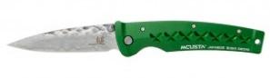 Couteau japonais pliant Mcusta MC-163D Damas Tsuchi vert