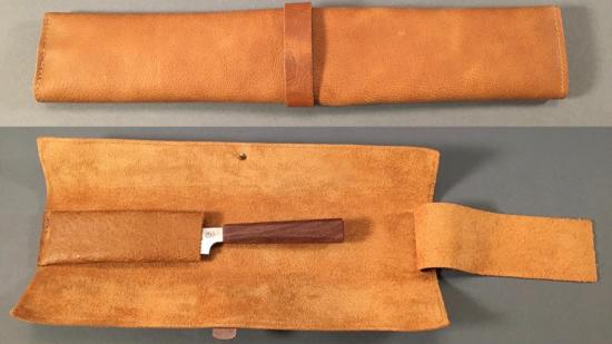 Mallette de rangement en cuir Crafted 1 couteau japonais - Cognac