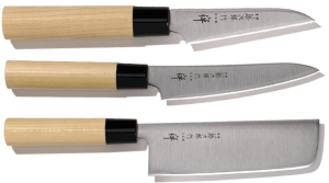 Set de 3 couteaux japonais Tojiro Zen forme vegan