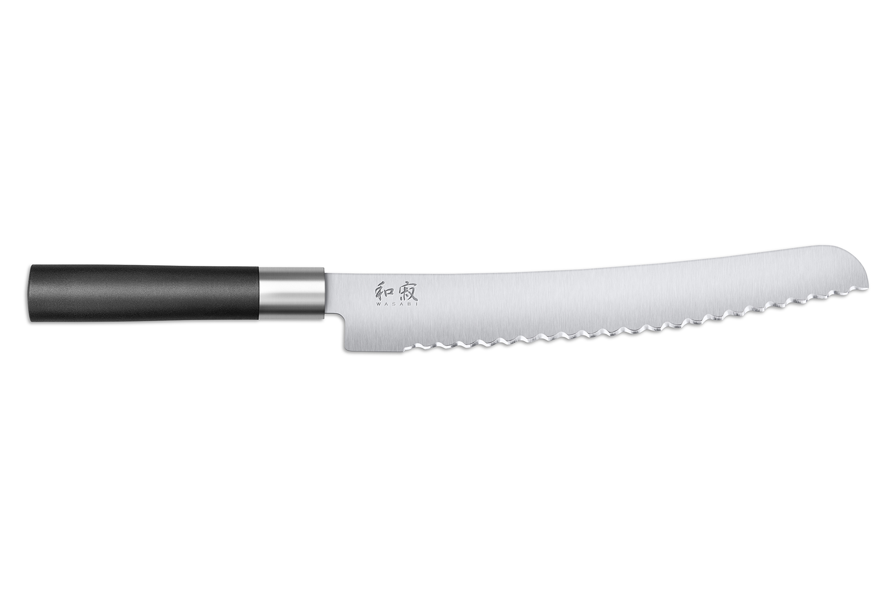 Couteau japonais Kai Wasabi Black - Couteau à pain 23 cm
