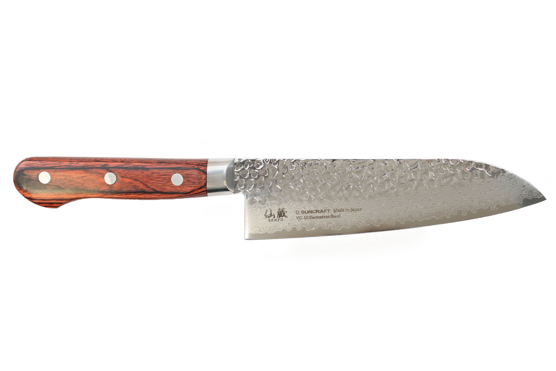 Couteau japonais Suncraft Full Tang - Couteau santoku 16,5 cm