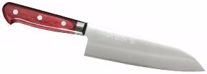 Couteau japonais de cuisine Takamura Super Gold Red - Santoku 17 cm