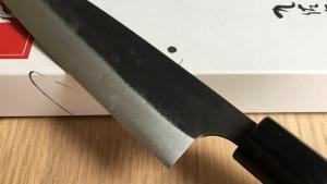 Couteau japonais artisanal Kyusakichi shoto 14,5 cm - zelkova