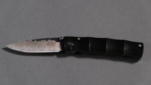 COUTEAU JAPONAIS PLIANT MCUSTA MODÈLE "TAKE" MOKUMÉ COLABORATION MAXKNIVES- SÉRIE LIMITÉE EN STAMINA NOIR