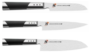 Set de 3 couteaux japonais Miyabi 7000D forme japonaise