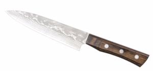Couteau artisanal Shigeki gamme Brownwood - couteau de chef 15,5 cm
