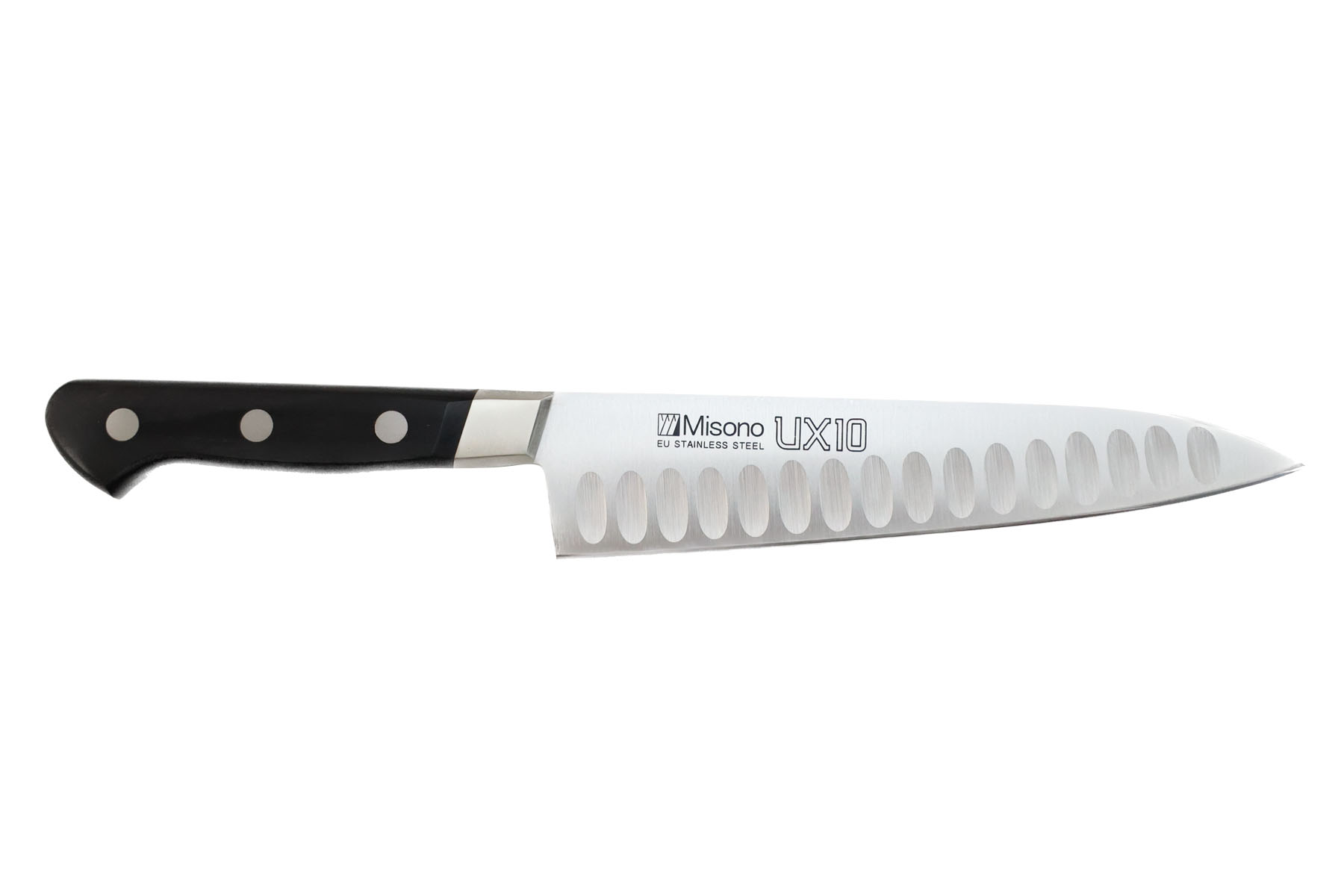 Couteau japonais Misono Chef alvéolé 18 cm gamme UX10