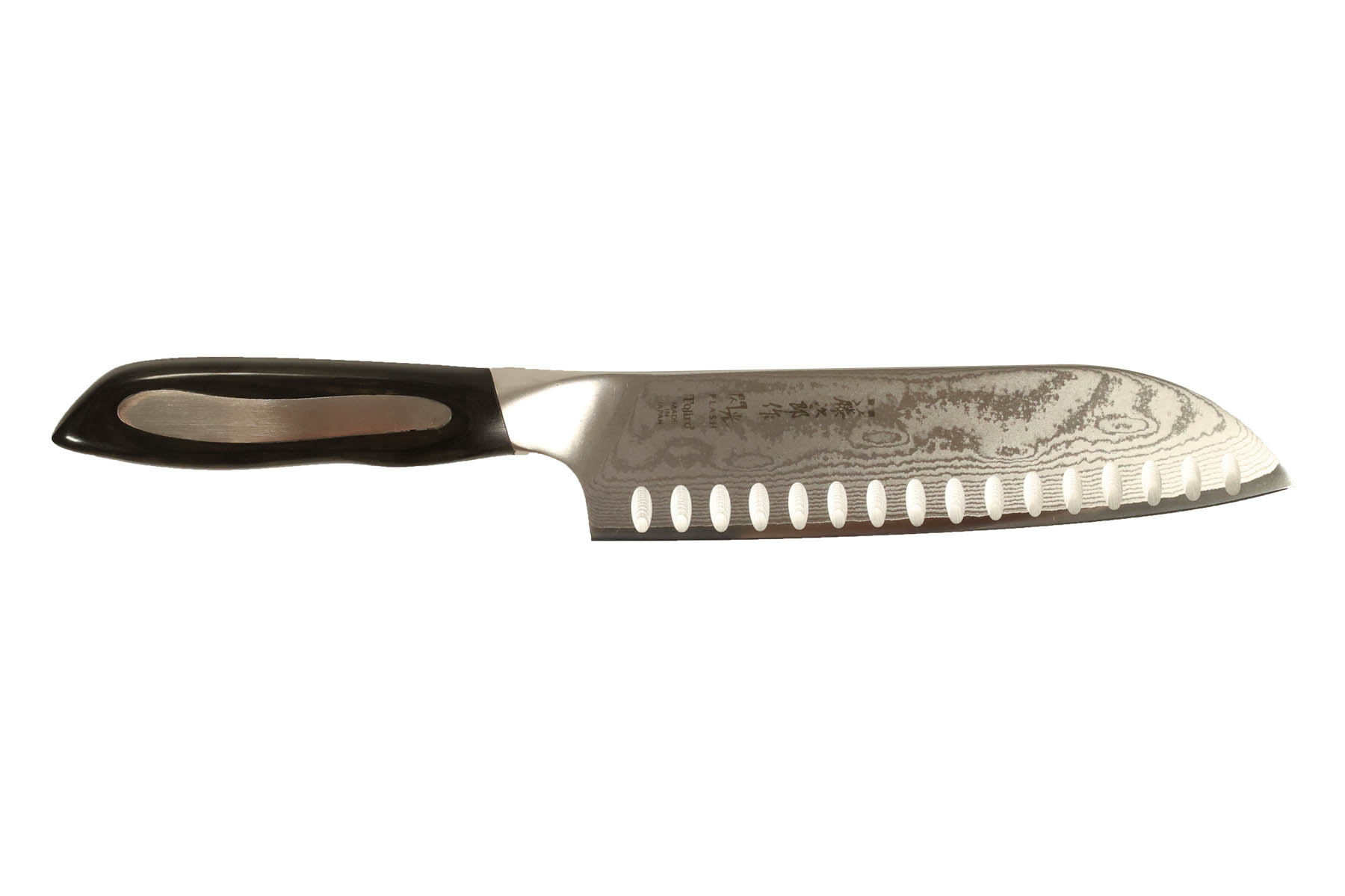 Couteau japonais Tojiro Flash - Couteau santoku alvéolé 18 cm