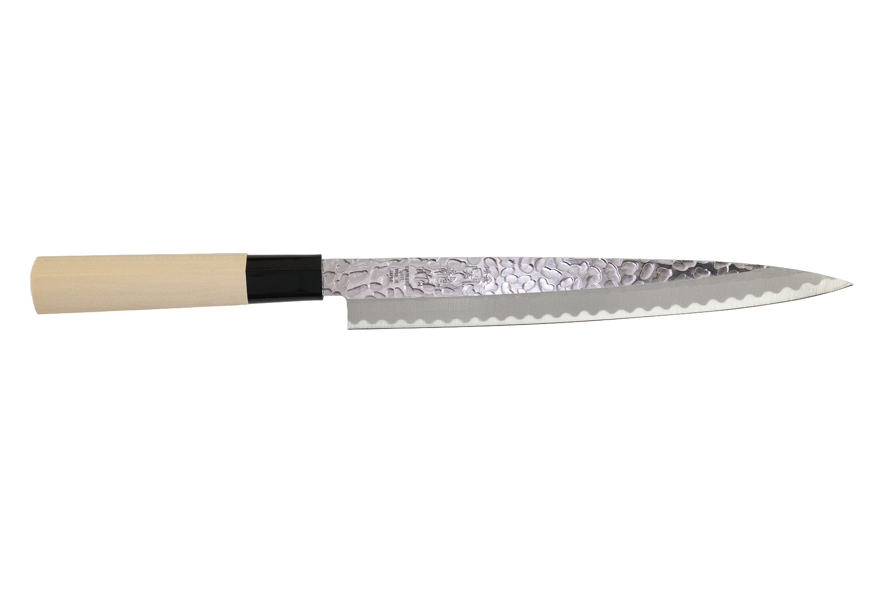 Couteau japonais Jaku Sekiryu Hammered - Couteau sashimi 21 cm