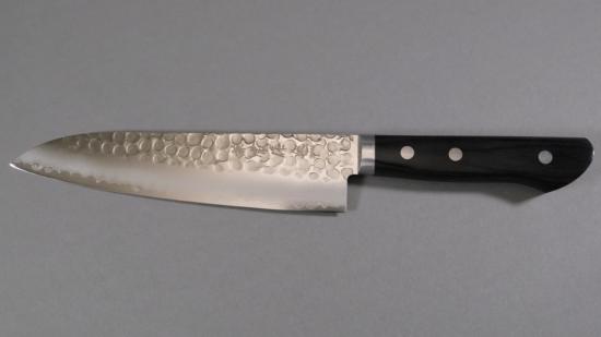 Couteau japonais Kane Tsune 3 couches martelé - Couteau de chef 18 cm