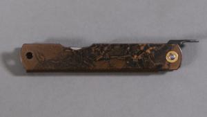Couteau japonais Higonokami laiton marron