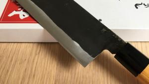 Couteau japonais artisanal Kyusakichi nakiri 17 cm - zelkova