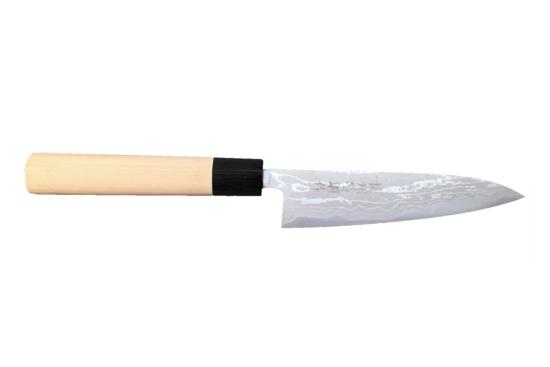 Couteau japonais artisanal Ryuzo Zayashi Petty 14,5 cm + Saya en bois