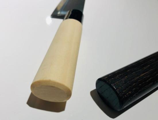 Manche ovoïde pour couteau de cuisine japonais