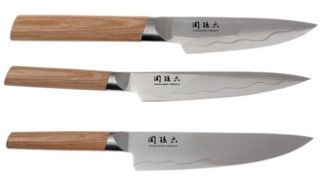 Set de 3 couteaux japonais Kai Seki Magoroku composite "forme Européenne"