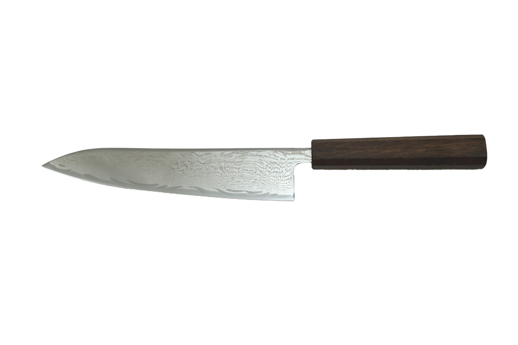 Couteau japonais Hado Sumi AUS10A damas - Couteau gyuto 21 cm