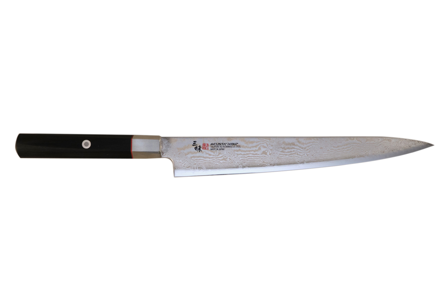 COUTEAU JAPONAIS MCUSTA SPLASH HYBRID ZANMAI DAMAS - SUJIHIKI 24 CM